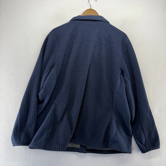 LL Bean Jacket Women's 2X Plus Blue Zip Mountain Classic Windproof Fleece Preppy - Picture 8 of 10